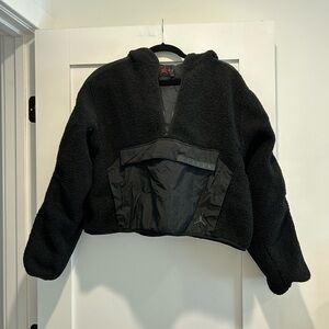 Nike Jordan Cozy Girl fleece half-zip hoodie in black